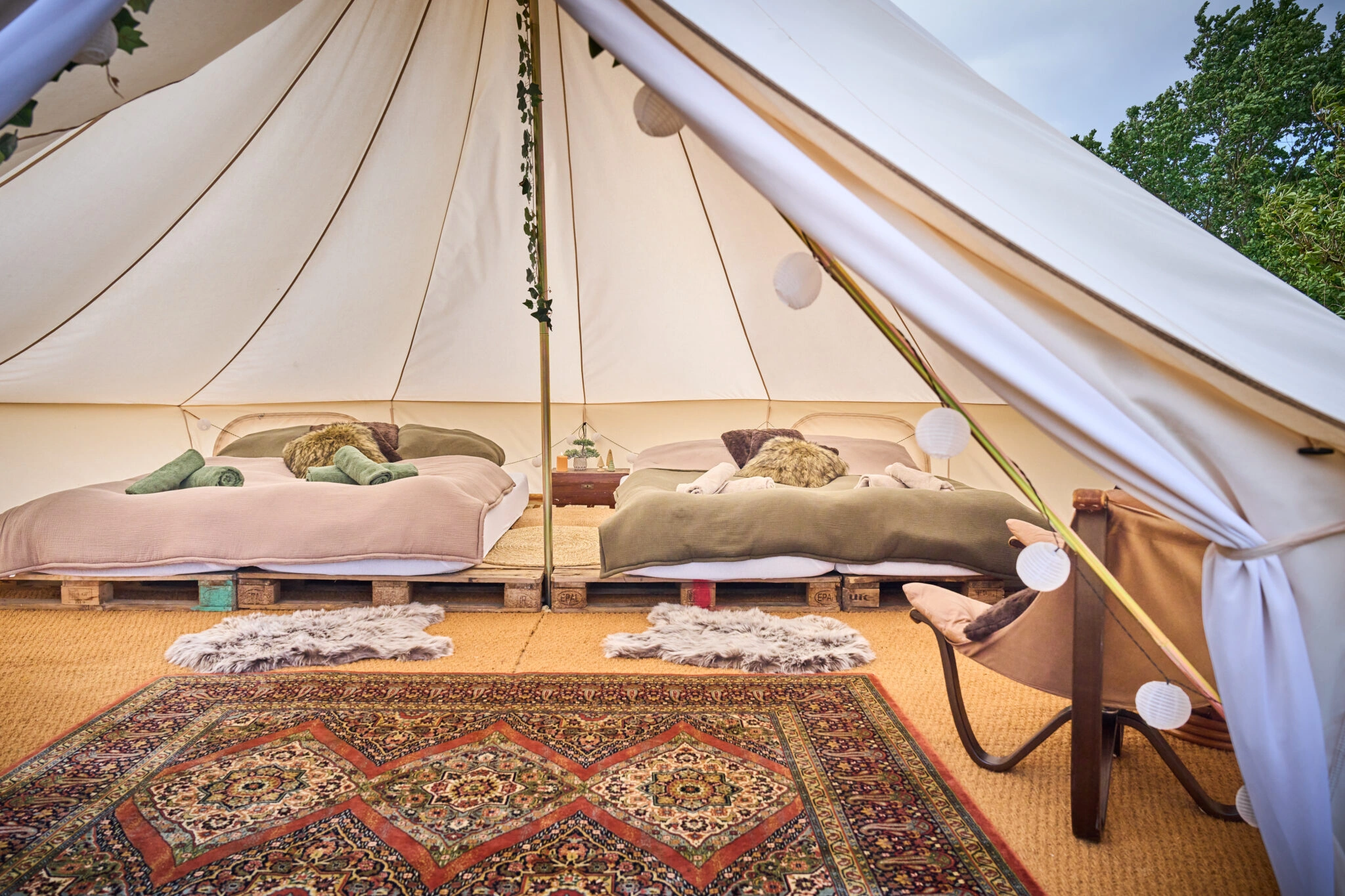 Billede af et glamping telt